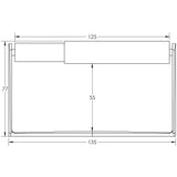 Technical drawing of of Frelan - Stainless Steel Toilet Roll Holder 136x78mm Satin Stainless Steel Sku. JSS102