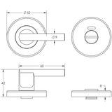 Technical drawing of of Frelan - Stainless Steel Easy Turns & Releases with Indicator Grade 304 52x8mm Grade 304 Satin Stainless Stee Sku. JSS355