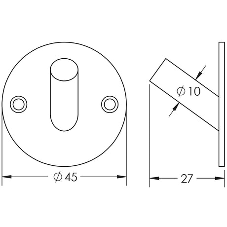 High quality image of Frelan - Single Robe Hook - Grade 304 Satin Stainless Steel | Sku. fh-jss902a | Trade Door Handles.
