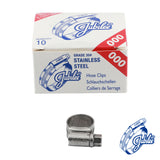 This is an image of Timco - Jubilee Clip Stainless Steel - 000SS 9.5 - 12mm - (10 PCS Box) JUB000SS