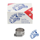 This is an image of Timco - Jubilee Clip Stainless Steel - 0SS 16 - 22mm - (10 PCS Box) JUB0SS