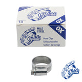 This is an image of Timco - Jubilee Clip Mild Steel - 0XMS 18 - 25mm - (10 PCS Box) JUB0XMS