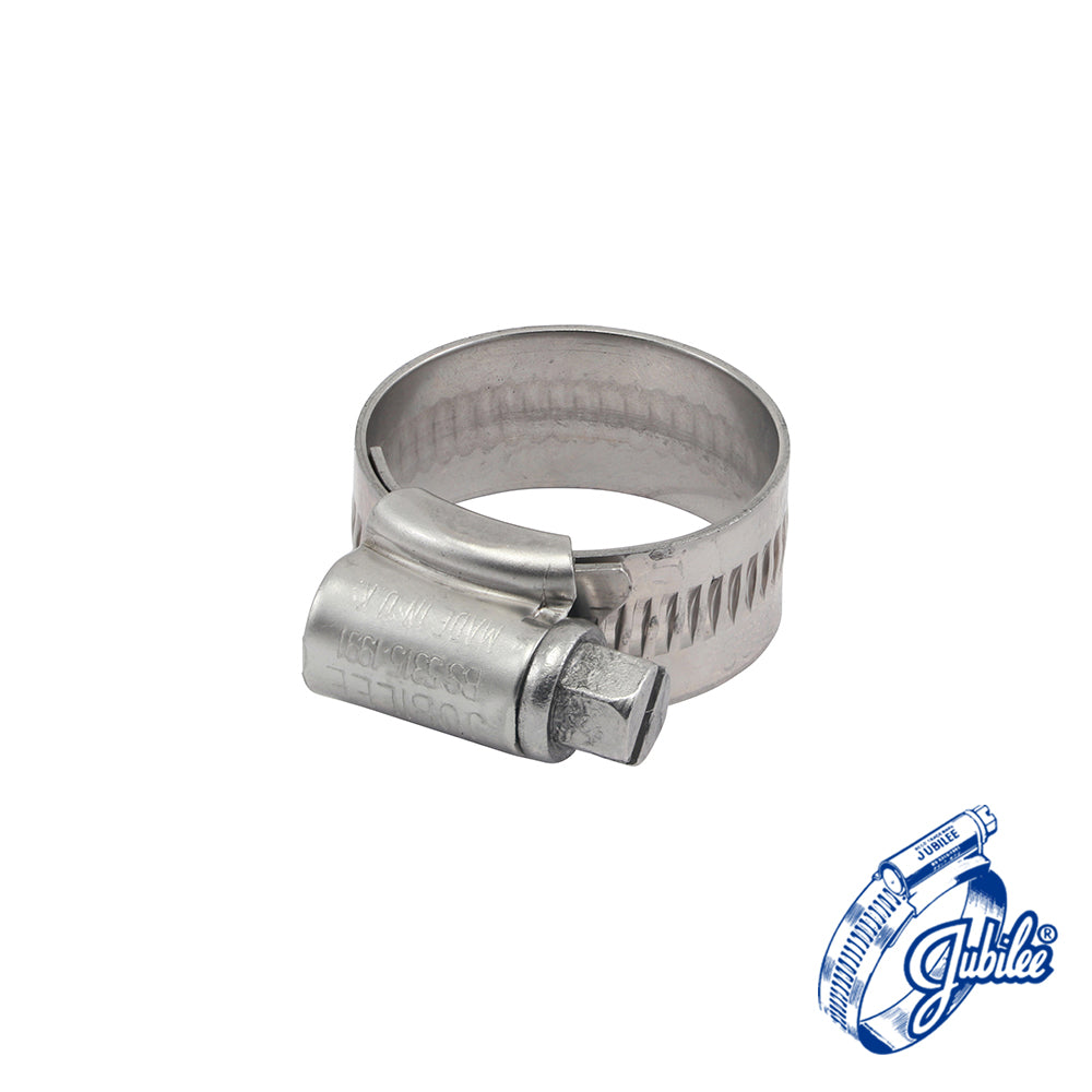 This is an image of Timco - Jubilee Clip Stainless Steel - 0XSS 18 - 25mm - (10 PCS Box) JUB0XSS