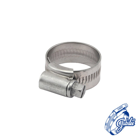 This is an image of Timco - Jubilee Clip Stainless Steel - 0XSS 18 - 25mm - (10 PCS Box) JUB0XSS