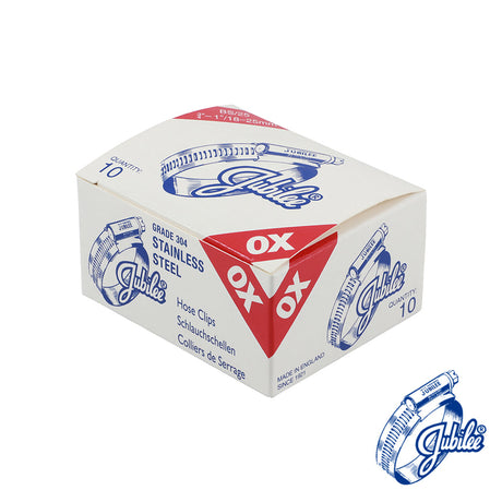 This is an image of Timco - Jubilee Clip Stainless Steel - 0XSS 18 - 25mm - (10 PCS Box) JUB0XSS