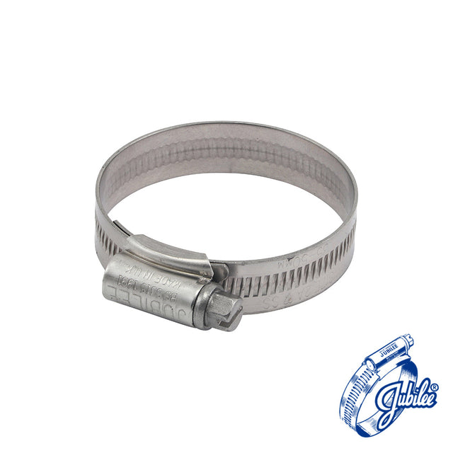 This is an image of Timco - Jubilee Clip Stainless Steel - 2ASS 35 - 50mm - (10 PCS Box) JUB2ASS