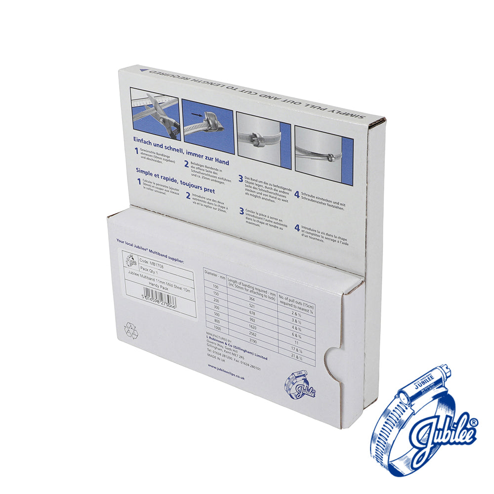 This is an image of Timco - Multiband Mild Steel Handy Pack Housing Screws - MB1708 11mm x 10m - (25 PCS Box) JUBMB1708