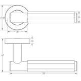 Frelan - Bloom Lever on Round Rose - Polished Chrome