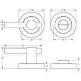 Technical drawing of of Frelan - Jedo Antique Brass Easy Thumb Turn & Lock Sku. JV856AB