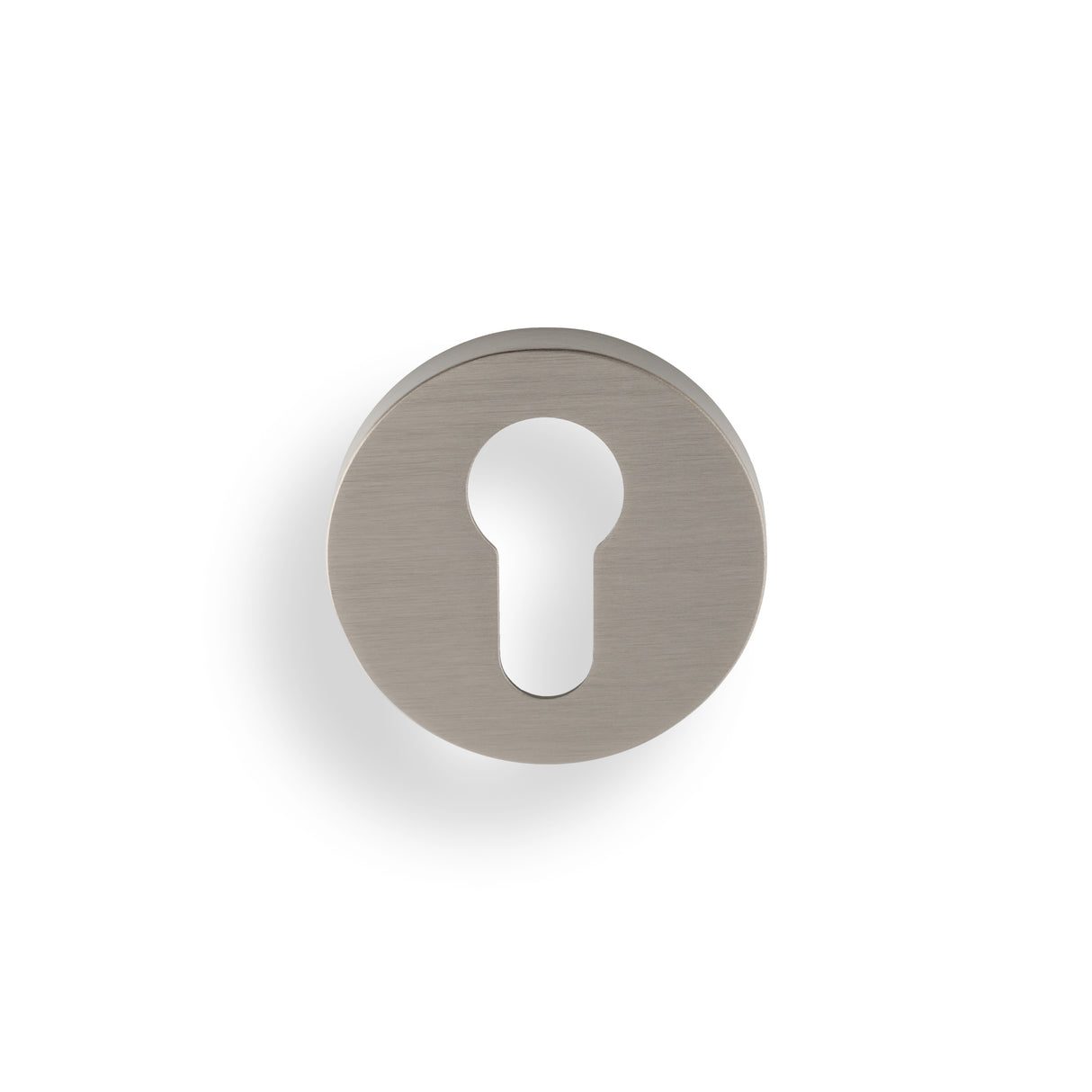 High quality image of Valli Euro Profile Push-on Round Rosette Escutcheon - Satin Nickel PVD| Sku. K1101SNPVD |Trade Door Handles.
