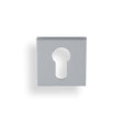 High quality image of Valli Euro Profile Push-on Square Rosette Escutcheon - Polished Chrome PVD| Sku. K1101SQPCPVD |Trade Door Handles.