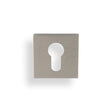High quality image of Valli Euro Profile Push-on Square Rosette Escutcheon - Satin Nickel PVD| Sku. K1101SQSNPVD |Trade Door Handles.