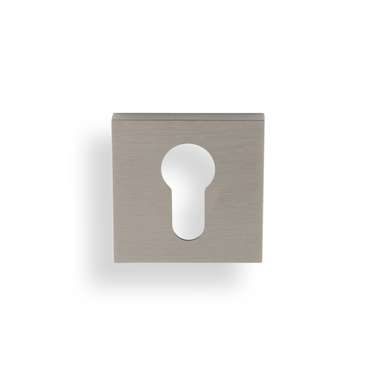 High quality image of Valli Euro Profile Push-on Square Rosette Escutcheon - Satin Nickel PVD| Sku. K1101SQSNPVD |Trade Door Handles.