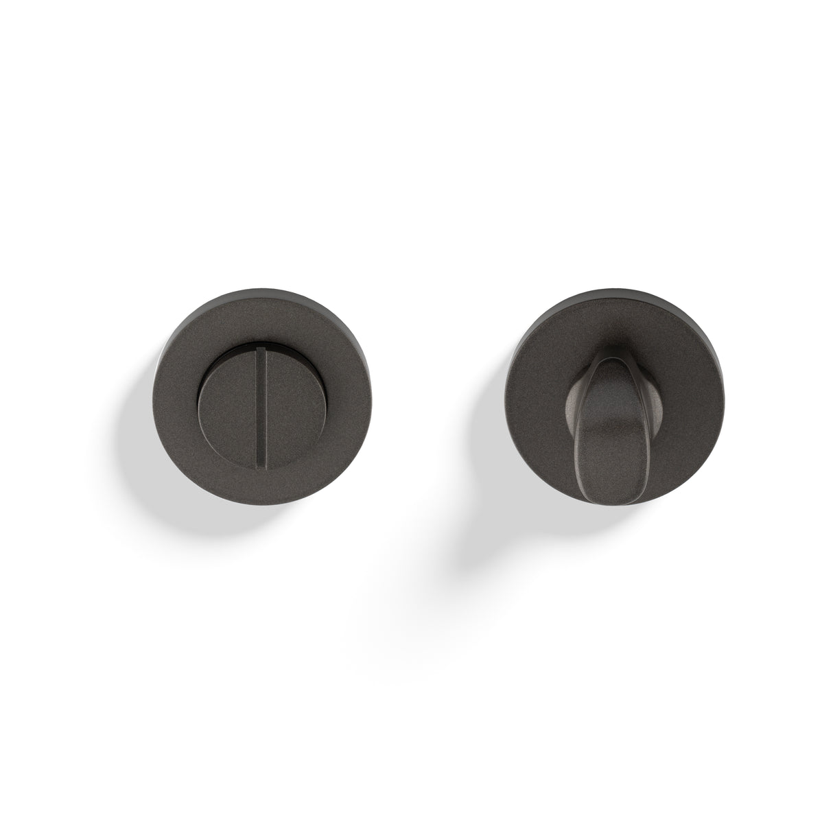 High quality image of Valli Turn & Release Screw-on Round Rosette - Anthracite| Sku. K1104ANT |Trade Door Handles.
