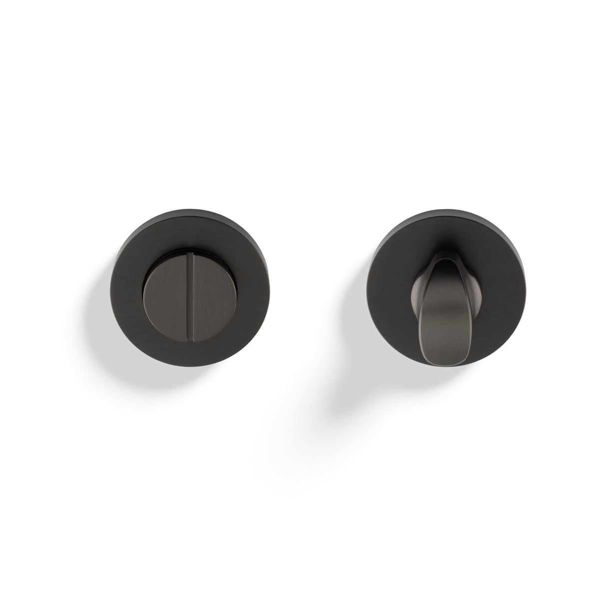 High quality image of Valli Turn & Release Screw-on Round Rosette - Dark Bronze PVD| Sku. K1104EDPVD |Trade Door Handles.