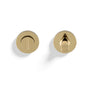 High quality image of Valli Turn & Release Screw-on Round Rosette - Polished Brass PVD| Sku. K1104PBPVD |Trade Door Handles.