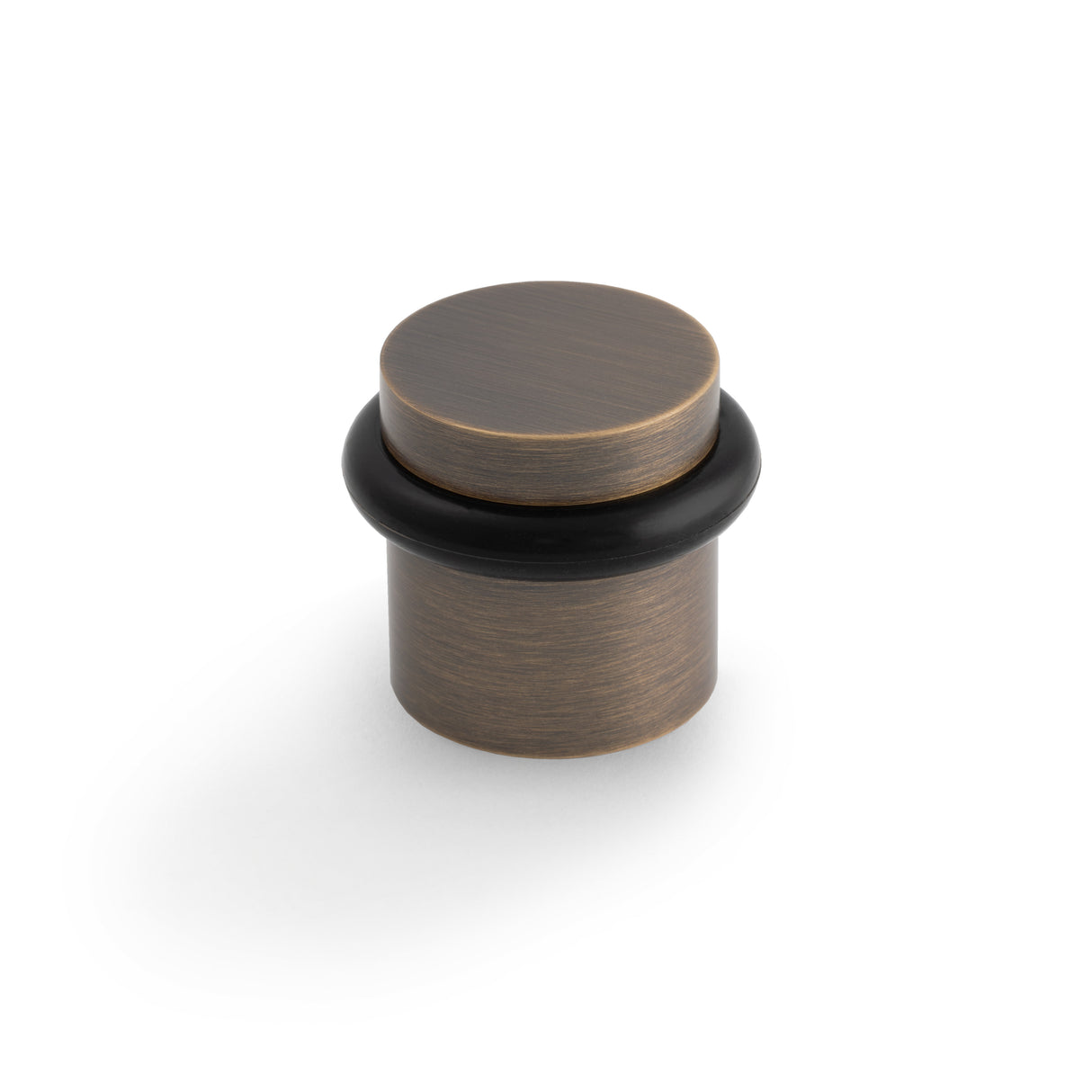 High quality image of Valli 38 x 35mm - Floor Mounted Plain Doorstop - Concealed Fix - Antique Brass| Sku. K1300AB |Trade Door Handles.