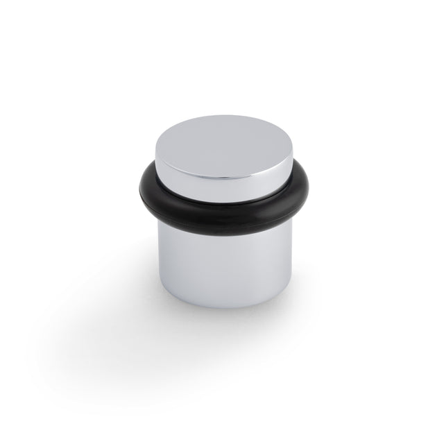 High quality image of Valli 38 x 35mm - Floor Mounted Plain Doorstop - Concealed Fix - Polished Chrome PVD| Sku. K1300PCPVD |Trade Door Handles.