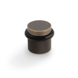 High quality image of Valli 38 x 35mm - Floor Mounted Knurled Doorstop - Concealed Fix - Antique Brass| Sku. K1301AB |Trade Door Handles.
