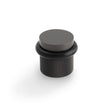 High quality image of Valli 38 x 35mm - Floor Mounted Knurled Doorstop - Concealed Fix - Dark Bronze PVD| Sku. K1301EDPVD |Trade Door Handles.