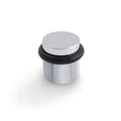 High quality image of Valli 38 x 35mm - Floor Mounted Knurled Doorstop - Concealed Fix - Polished Chrome PVD| Sku. K1301PCPVD |Trade Door Handles.
