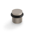 High quality image of Valli 38 x 35mm - Floor Mounted Knurled Doorstop - Concealed Fix - Satin Nickel PVD| Sku. K1301SNPVD |Trade Door Handles.