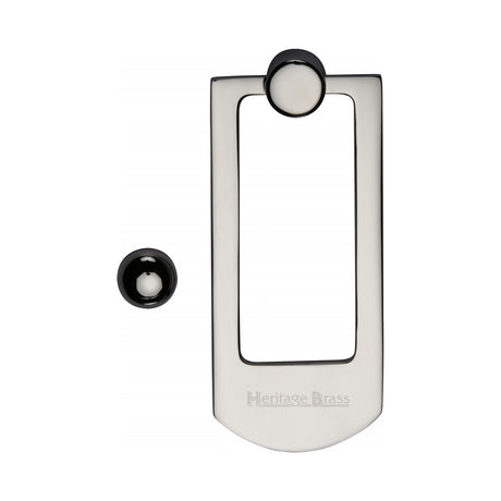 High quality image of the Heritage Brass Door Knocker Polished Nickel Finish
 | Sku. k1320-pnf | Discounted prices available from Trade Door Handles