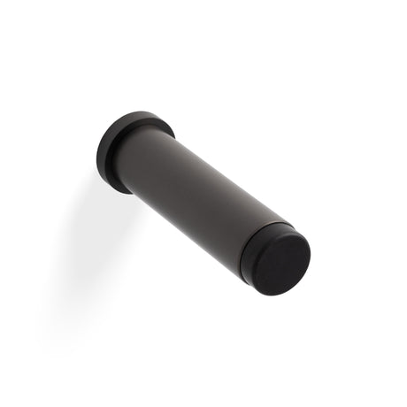 High quality image of Valli 76 x 20mm - Wall Mounted Plain Doorstop on Rose - Concealed Fix - Dark Bronze PVD| Sku. K1400EDPVD |Trade Door Handles.