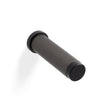 High quality image of Valli 76 x 20mm - Wall Mounted Knurled Doorstop on Rose - Concealed Fix - Dark Bronze PVD| Sku. K1401EDPVD |Trade Door Handles.