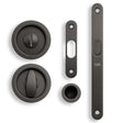 High quality image of Valli Radius Sliding Door Set - Dark Bronze PVD| Sku. K1500EDPVD |Trade Door Handles.