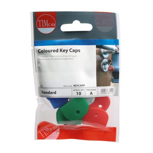 This is an image of Timco - Coloured Key Caps Mixed Colours (10 Pieces TIMpac) KEYCAPP