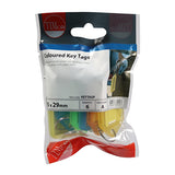 This is an image of Timco - Coloured Key Tags Mixed Colours (6 Pieces TIMpac) KEYTAGP