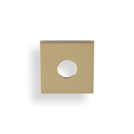 High quality image of Valli Square Rosette Cover Pack - Polished Brass PVD| Sku. KSQ-PBPVD |Trade Door Handles.
