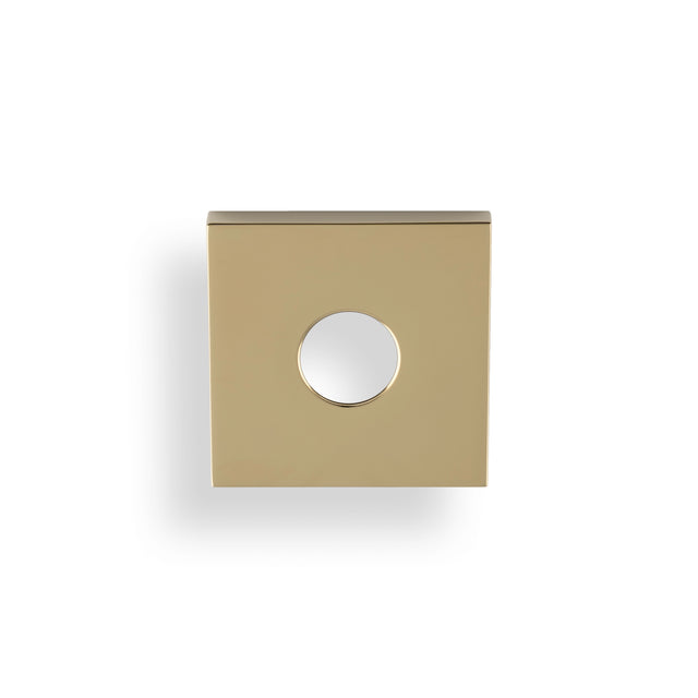 High quality image of Valli Square Rosette Cover Pack - Polished Brass PVD| Sku. KSQ-PBPVD |Trade Door Handles.