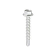 This is an image of Timco - Metal Construction Light Section Screws - Hex - Self-Drilling - Exterior - Silver Organic 5.5 x 38mm - (100 PCS Box) L38B