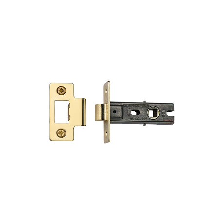 High quality image of the Heritage Brass CE Tubular Latch 2 1/2" Polished Brass Finish | Sku. lal0081-pb | Discounted prices available from Trade Door Handles