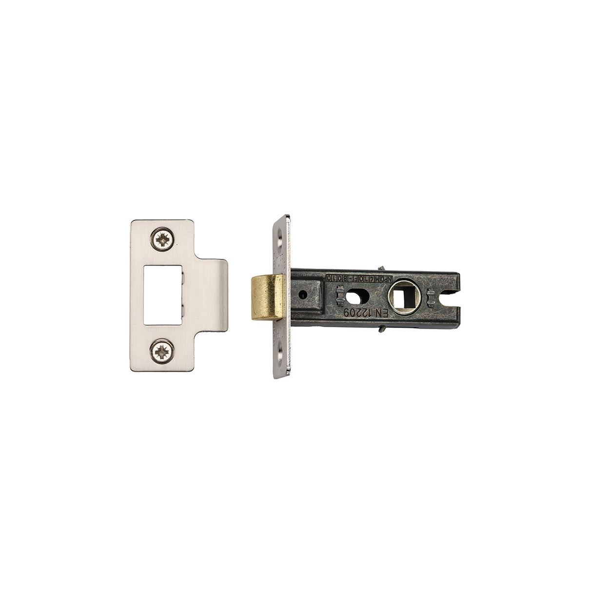 High quality image of the Heritage Brass CE Tubular Latch 2 1/2" Satin Nickel/ Chrome Finish | Sku. lal0081-sn-sc | Discounted prices available from Trade Door Handles