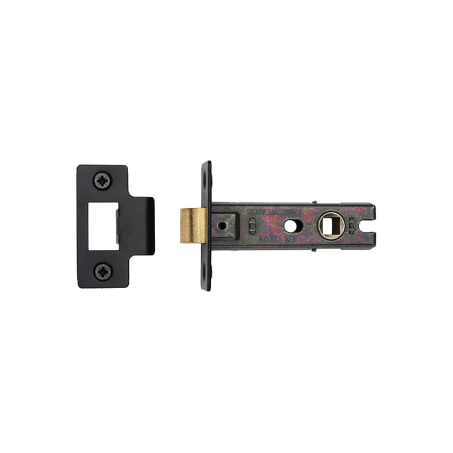 High quality image of the CE Tubular Latch 3" Matt Black Finish | Sku. lal0082-blk | Discounted prices available from Trade Door Handles