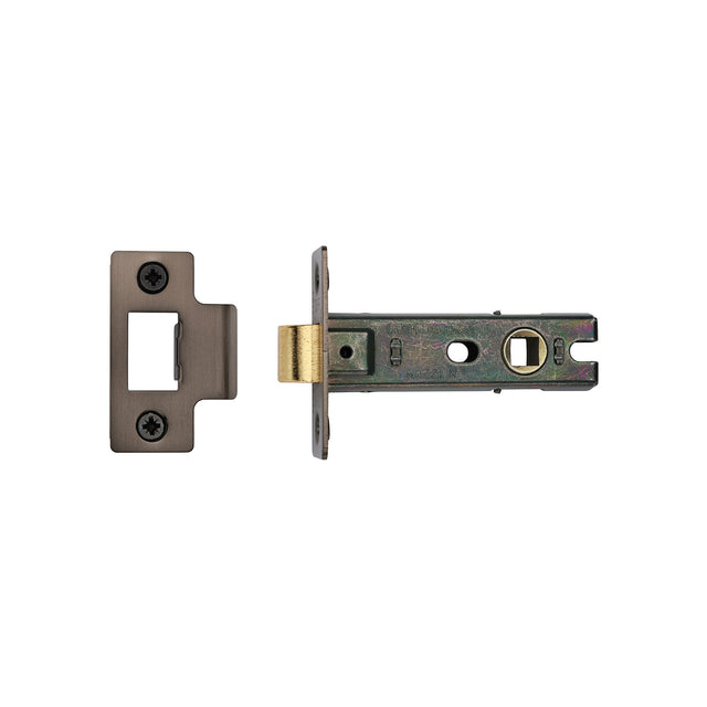 High quality image of the CE Tubular Latch 3" Matt Bronze Finish | Sku. lal0082-mb | Discounted prices available from Trade Door Handles
