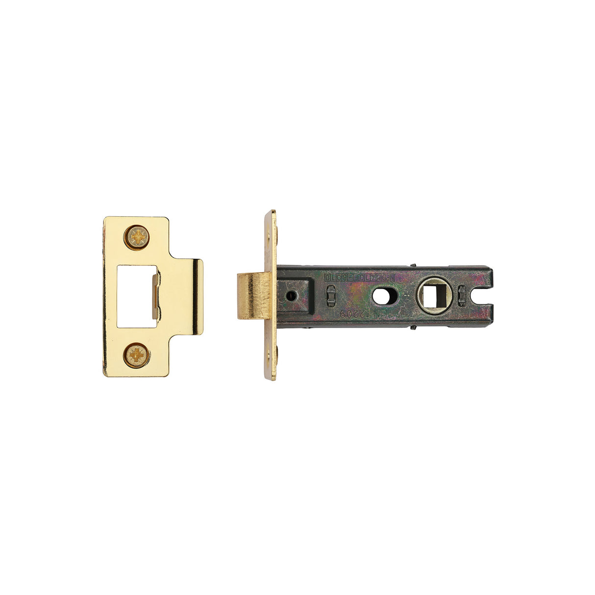 High quality image of the CE Tubular Latch 3" Polished Brass Finish | Sku. lal0082-pb | Discounted prices available from Trade Door Handles