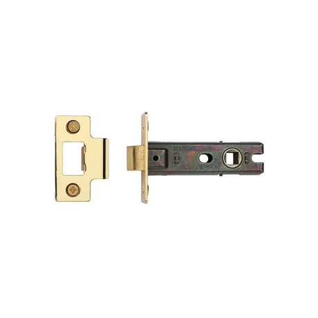 High quality image of the CE Tubular Latch 3" Polished Brass Finish | Sku. lal0082-pb | Discounted prices available from Trade Door Handles