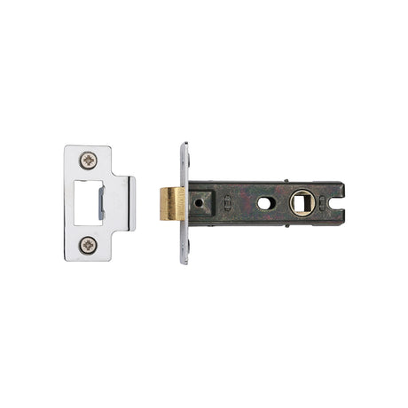 High quality image of the CE Tubular Latch 3" Polished Chrome/Nickel Finish | Sku. lal0082-pc-pn | Discounted prices available from Trade Door Handles
