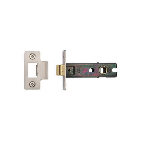 High quality image of the CE Tubular Latch 3" Satin Nickel/ Chrome Finish | Sku. lal0082-sn-sc | Discounted prices available from Trade Door Handles