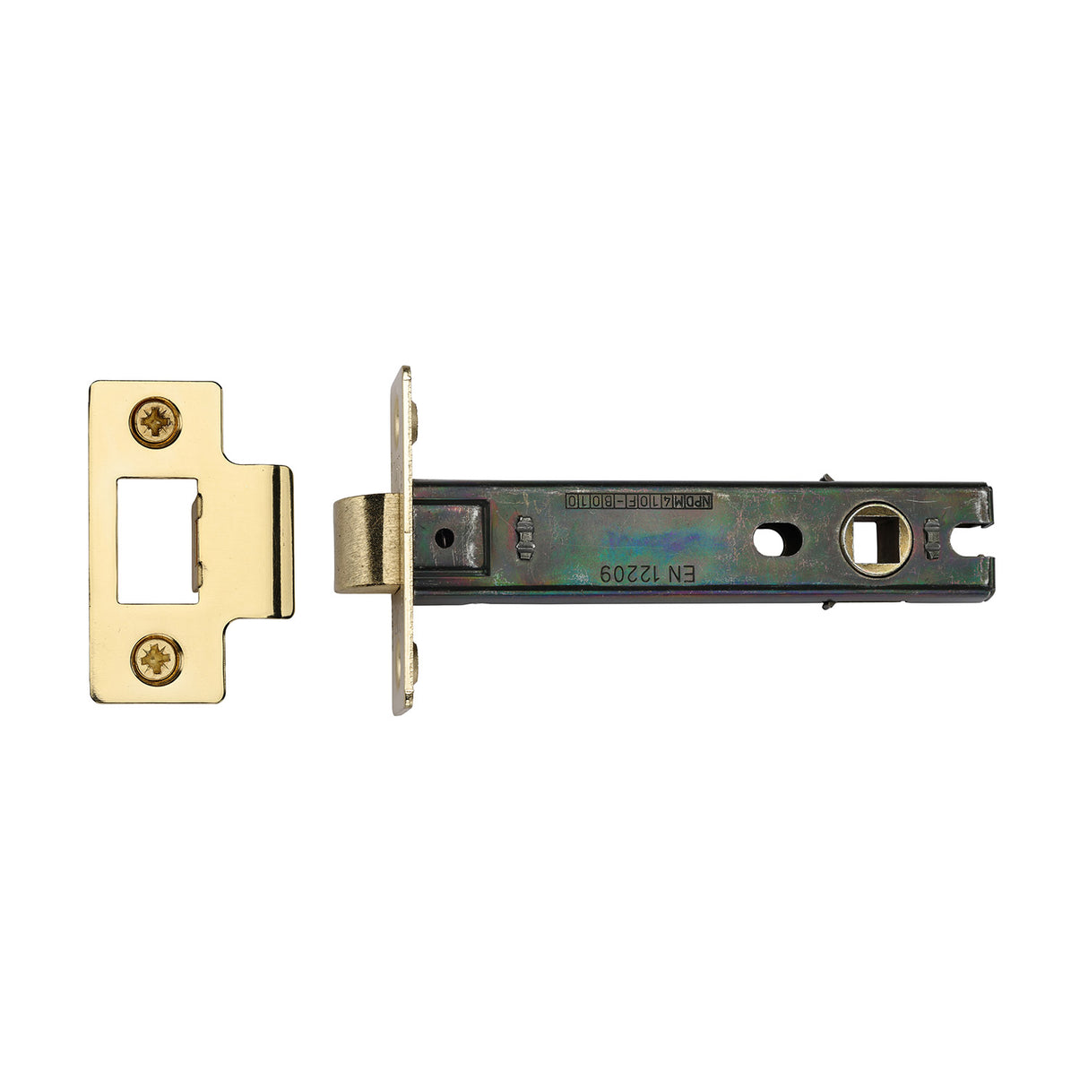 High quality image of the CE Tubular Latch 4" Polished Brass Finish | Sku. lal0083-pb | Discounted prices available from Trade Door Handles