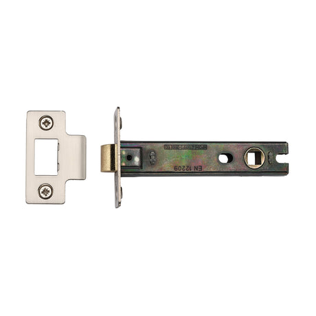 High quality image of the CE Tubular Latch 4" Satin Nickel/ Chrome Finish | Sku. lal0083-sn-sc | Discounted prices available from Trade Door Handles