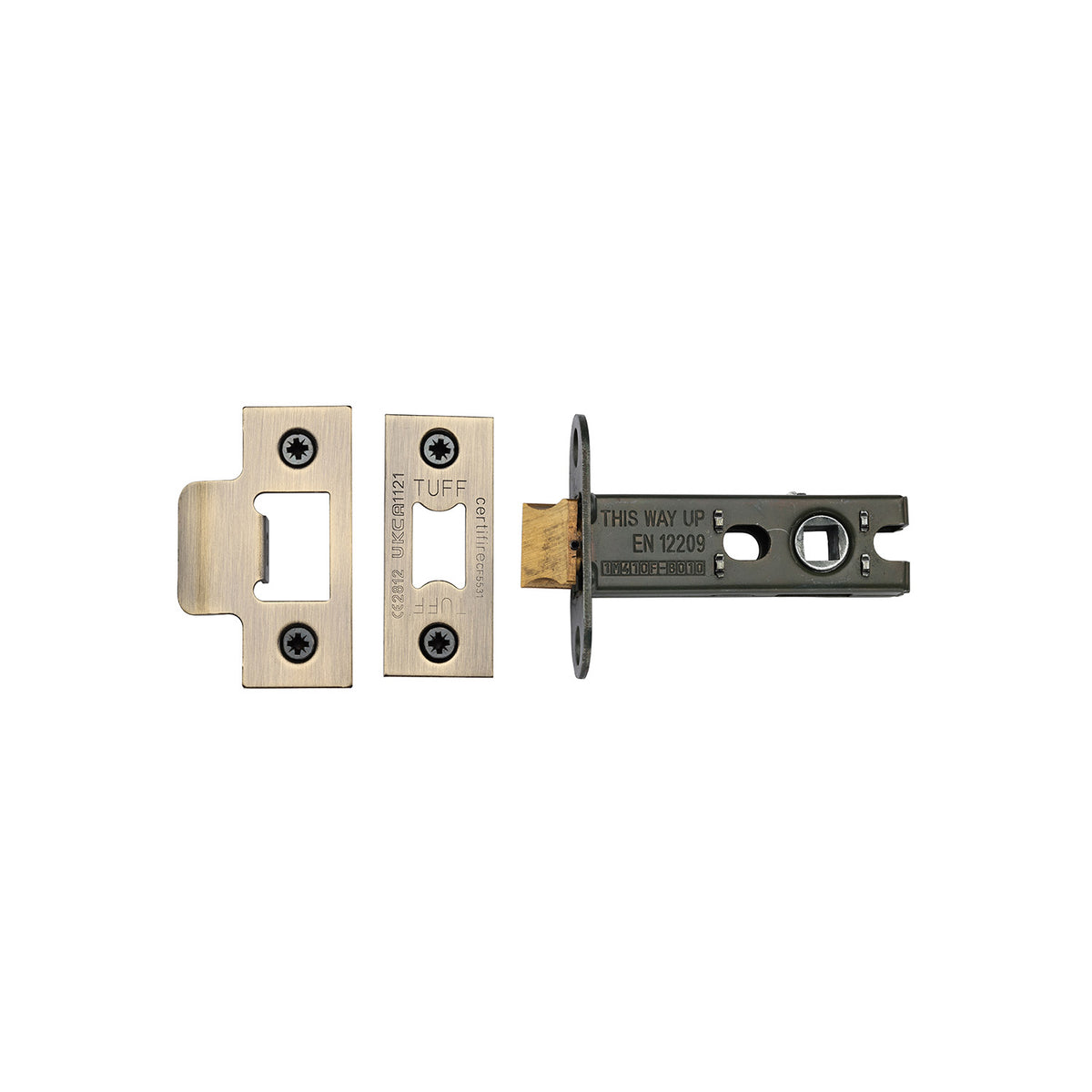 High quality image of the CE Heavy Duty Tubular Latch 3" Antique Finish | Sku. lal0137-at | Discounted prices available from Trade Door Handles