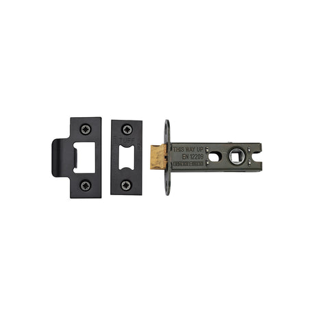 High quality image of the CE Heavy Duty Tubular Latch 3 Matt Black Finish
 | Sku. lal0137-blk | Discounted prices available from Trade Door Handles