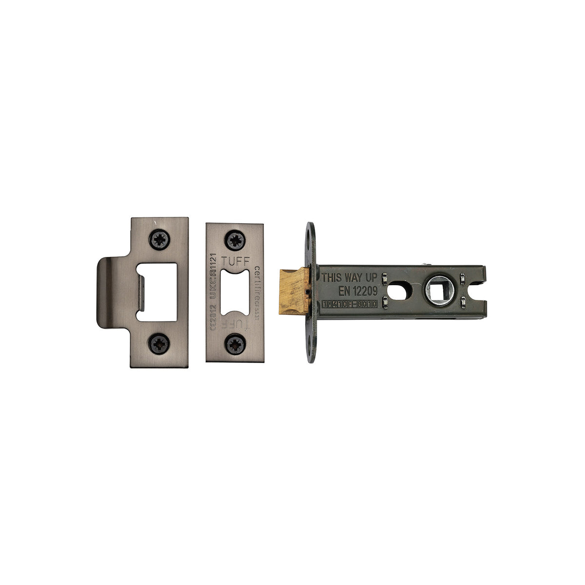 High quality image of the CE Heavy Duty Tubular Latch 3" Matt Bronze Finish | Sku. lal0137-mb | Discounted prices available from Trade Door Handles