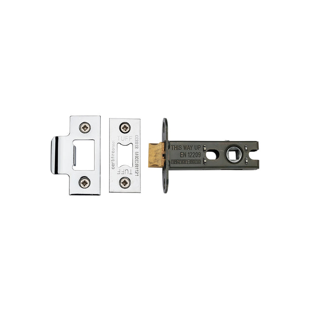 High quality image of the CE Heavy Duty Tubular Latch 3 Polished Chrome/Nickel Finish
 | Sku. lal0137-pc-pn | Discounted prices available from Trade Door Handles