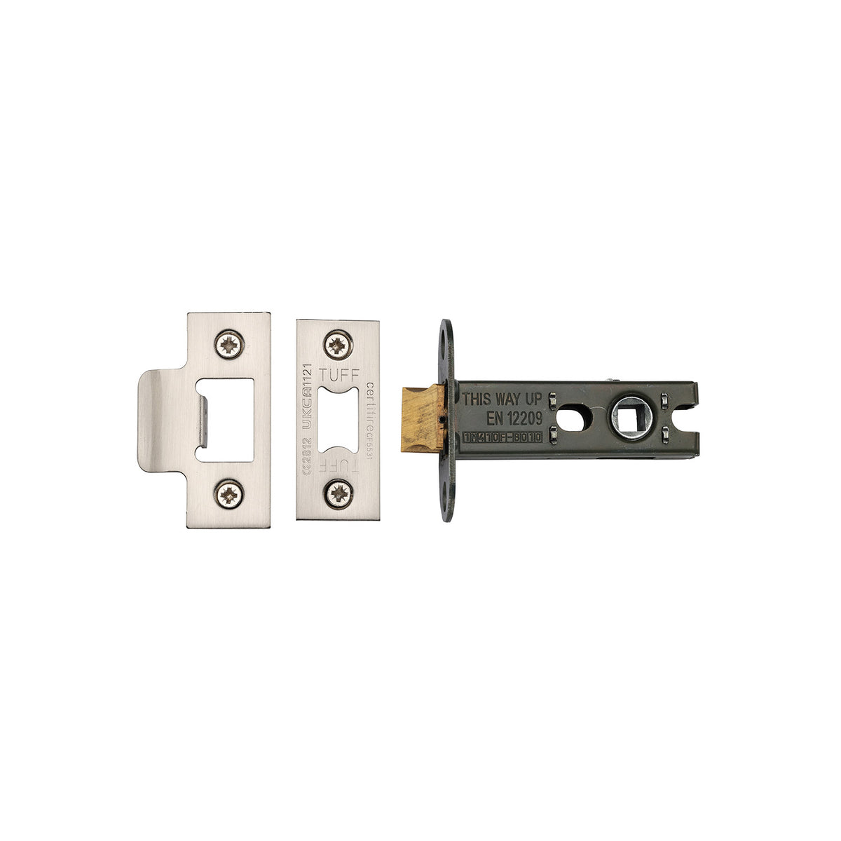 High quality image of the CE Heavy Duty Tubular Latch 3 Satin Chrome/Nickel Finish
 | Sku. lal0137-sn-sc | Discounted prices available from Trade Door Handles